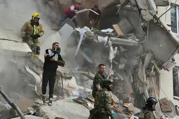 V Bělgorodu se částečně zřítila obytná budova