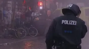 Střet s policií v Hamburku