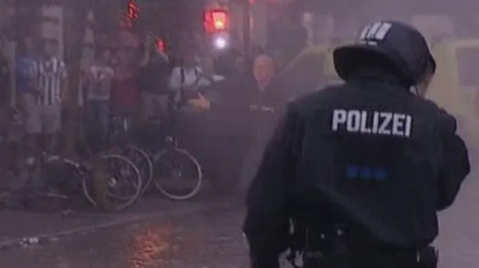 Střet s policií v Hamburku