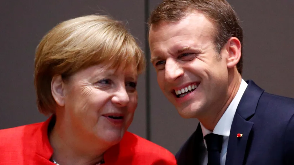 Angela Merkelová a Emmanuel Macron