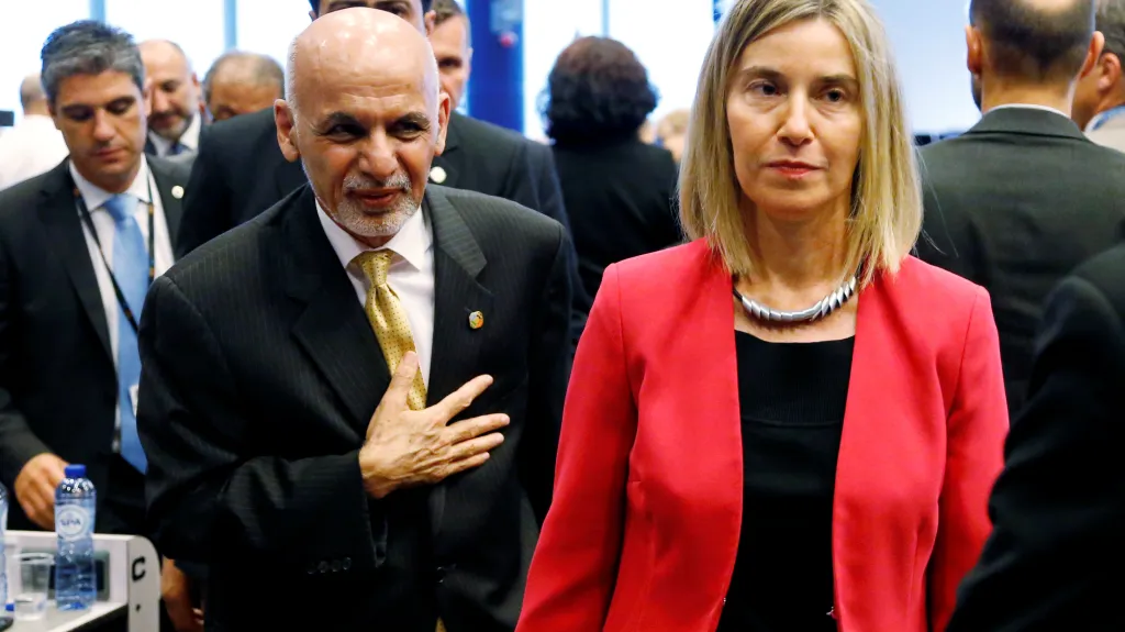 Afghánský prezident Ghaní s šéfkou unijní diplomacie Mogheriniovou
