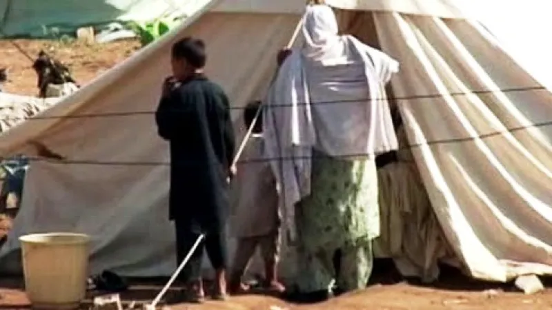 Stanové městečko v Pákistánu