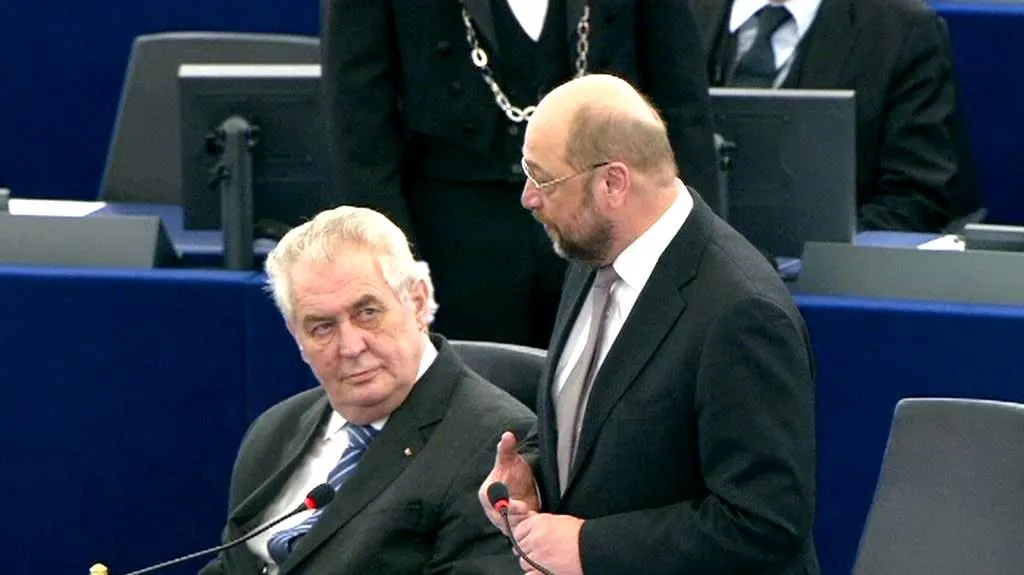 Miloš Zeman a předseda Evropského parlamentu Martin Schulz