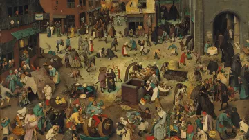 Pieter Brueghel starší / Zápas masopustu s půstem (1559)