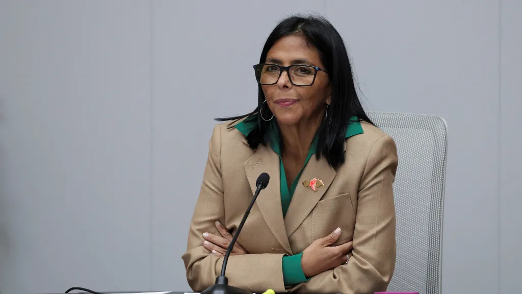 Venezuelská prezidentka Delcy Rodríguezová