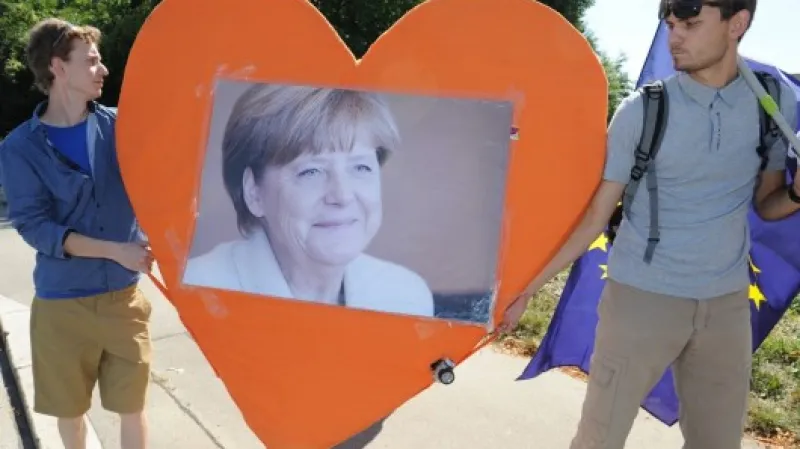 Příznivci Merkelové Zdroj: ČTK
