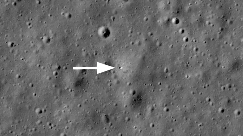 Poslední místo odpočinku Lunochodu 1 (snímek pochází z roku 2010)