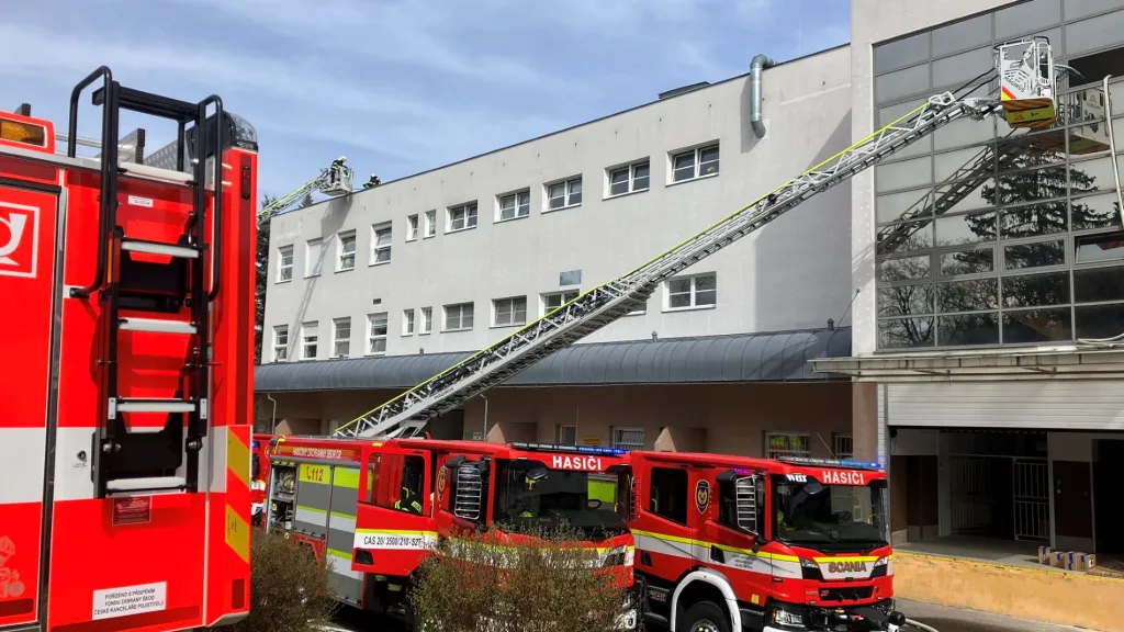 Požár v nemocnici v Jablonci nad Nisou