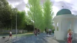 Vizualizace znojemského parku po revitalizaci
