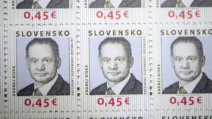 Poštovní známky s portrétem Andreje Kisky