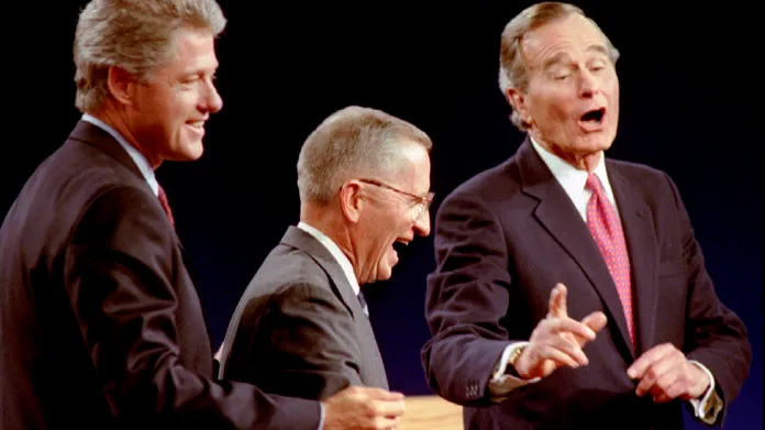 Prezidentská debata mezi Clintonem, Perotem a Bushem starším