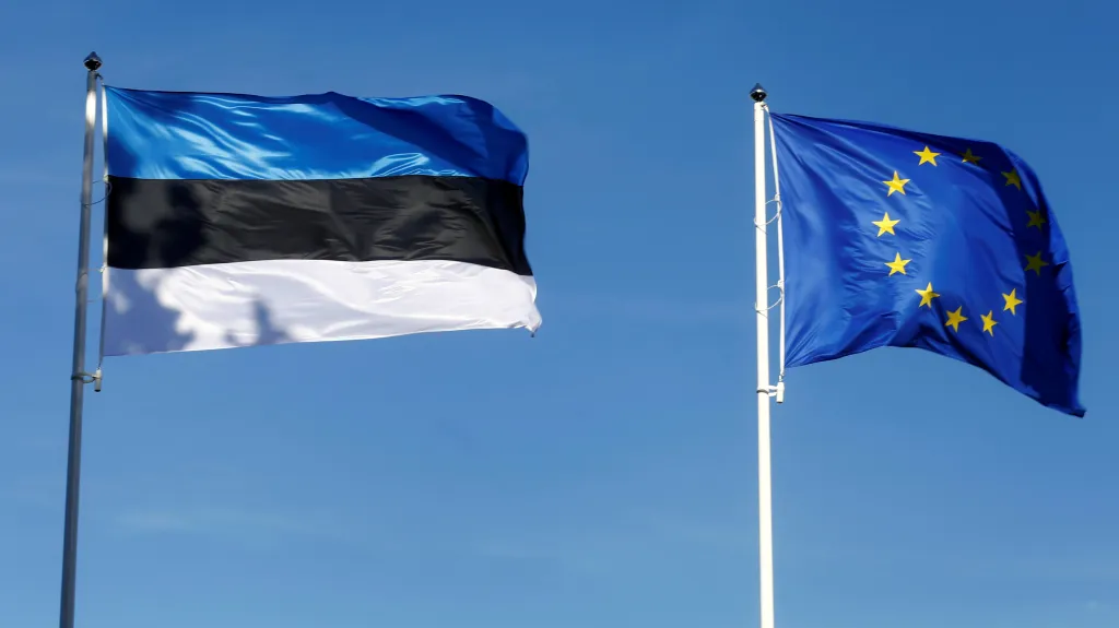 Vlajky Estonska a Evropské unie