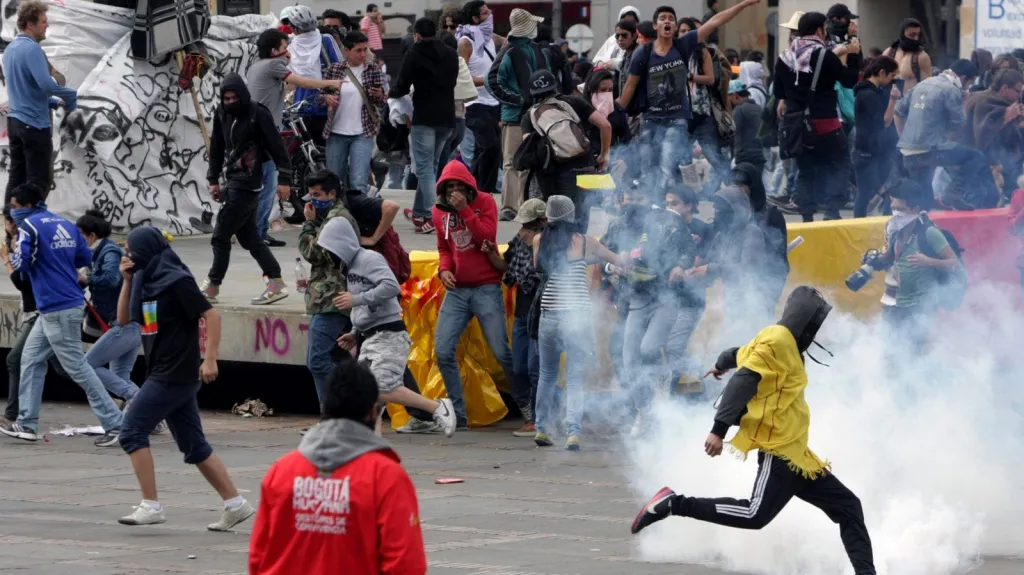 Protesty zemědělců v Kolumbii