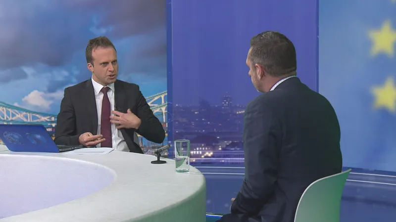 Paul Mason během rozhovoru s Davidem Borkem