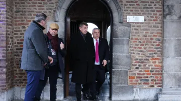 Andrej Babiš (ANO) s maďarským premiérem Viktorem Orbánem na neformálním summitu EU v Belgii