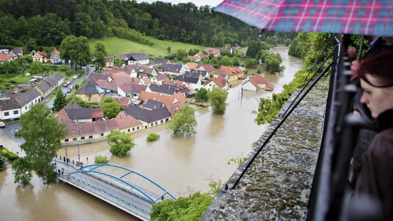 Povodně, Lužnice, Bechyně