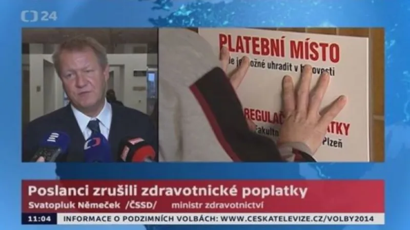 Svatopluk Němeček: Poslanci zrušili zdravotnické poplatky