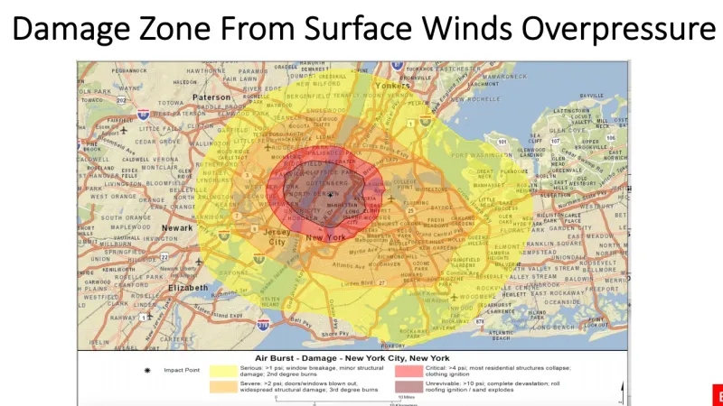 Zničený New York v simulaci