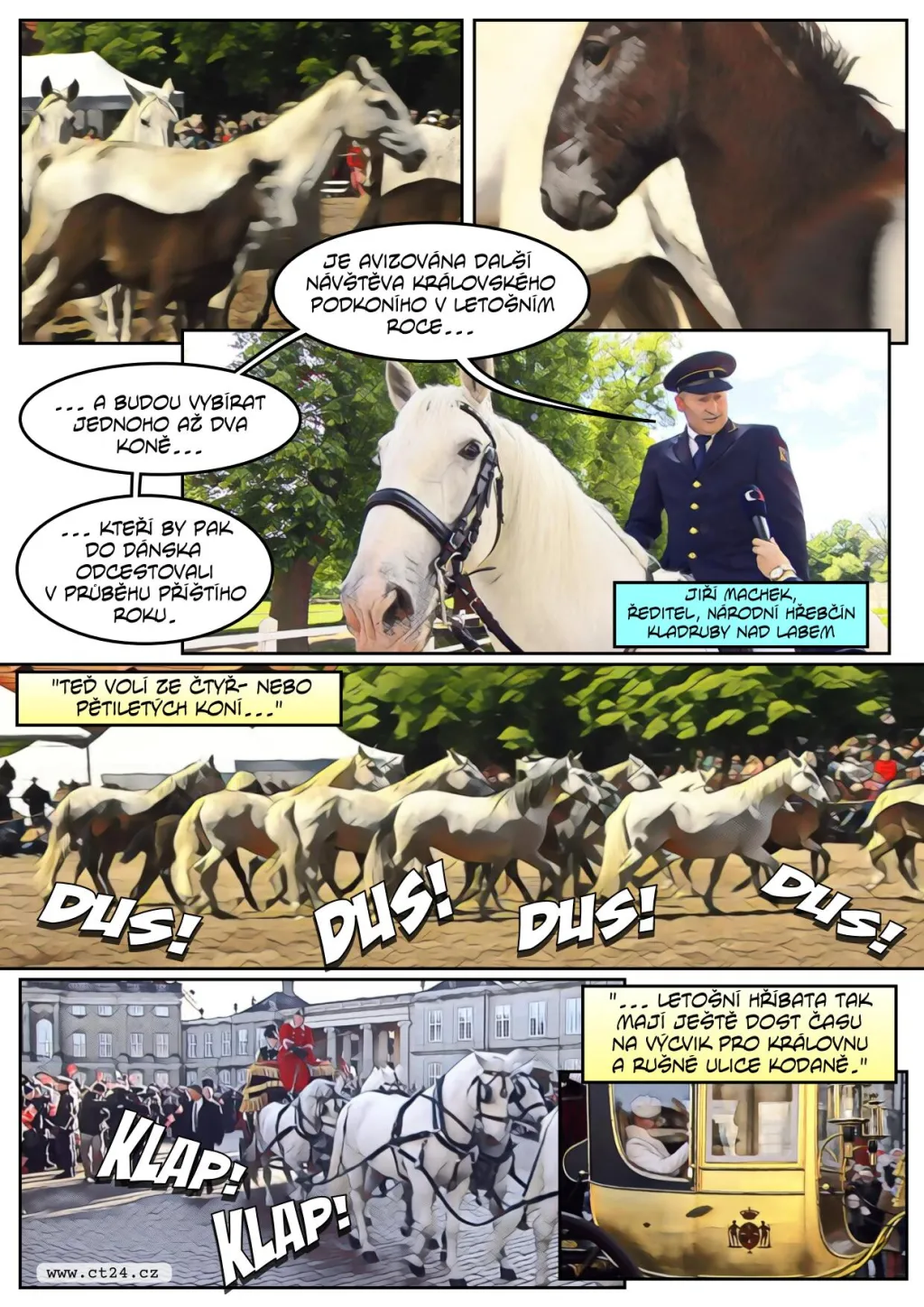Dvacet dvojspřeží vyjelo v Kladrubech na oslavu hřebčína