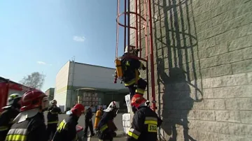 Cvičení českých a polských hasičů