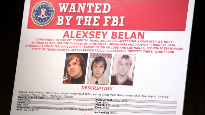 FBI nabízí za informace o Belanovi odměnu