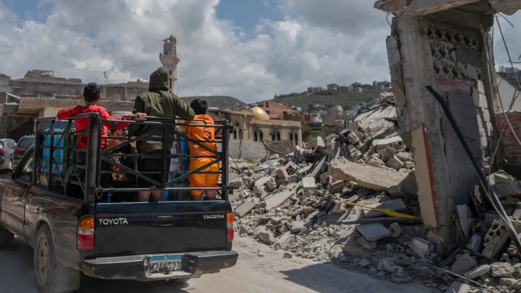 Následky izraelských úderů v jižním Libanonu, snímek z 21. dubna 2026