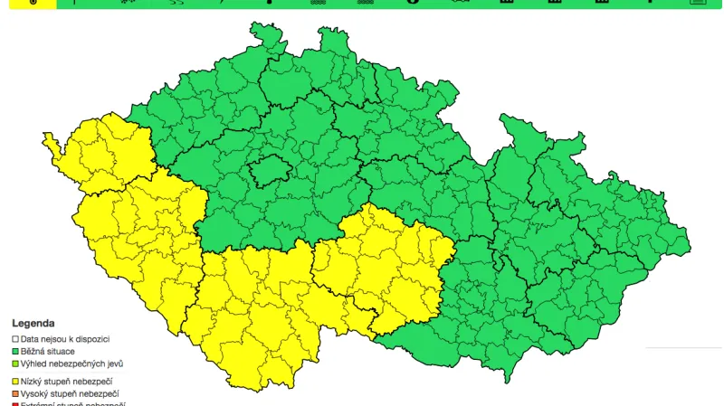 Výstraha ČHMÚ (5. května)