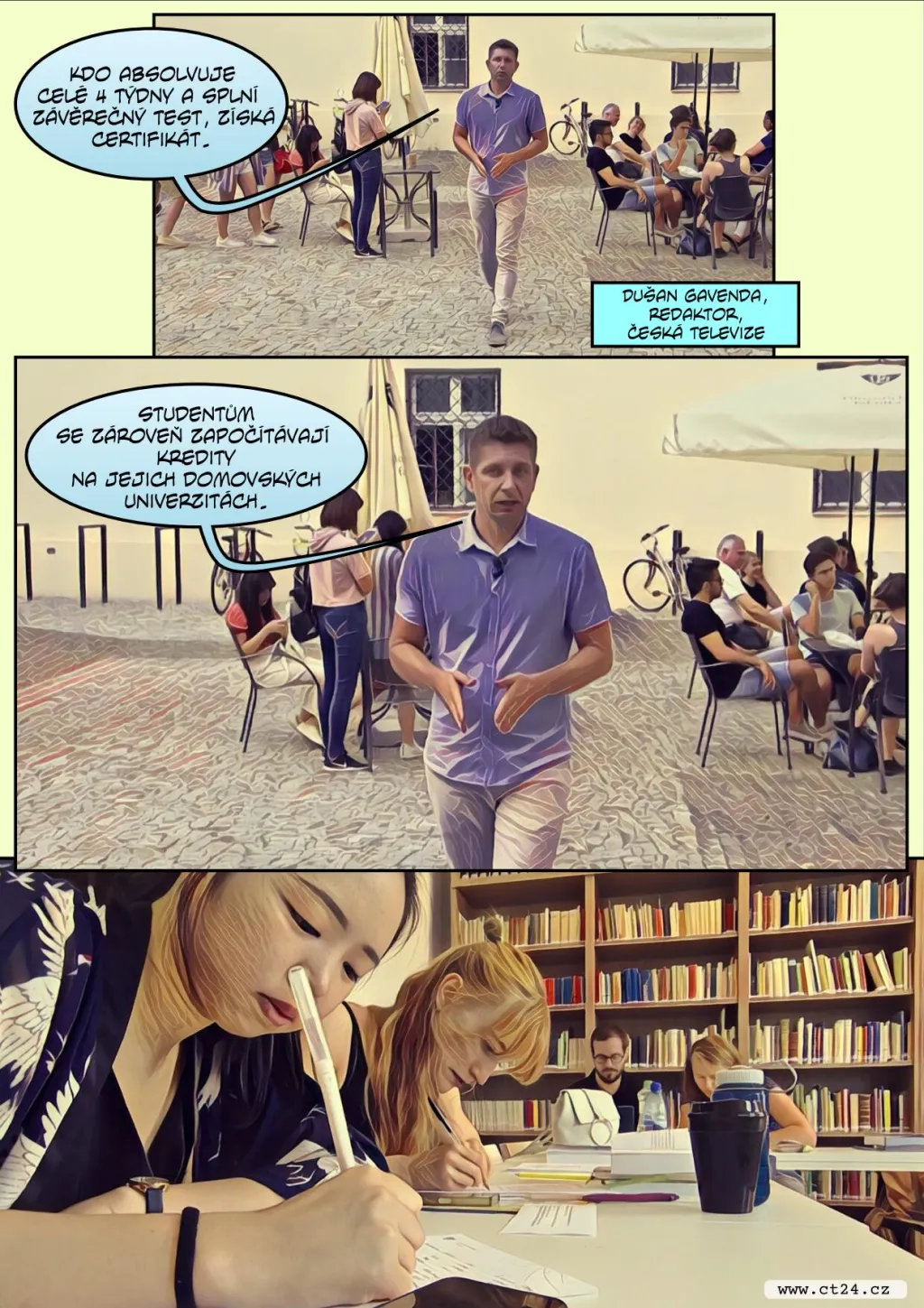 Cizinci se učí česky