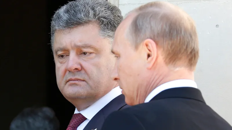 Petro Porošenko a Vladimir Putin