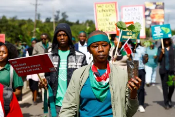 Demonstranti v Nairobi protestovali proti plánům na výstavbu v národním parku