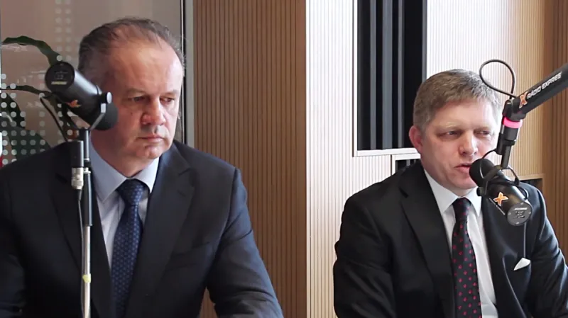 Andrej Kiska a Robert Fico