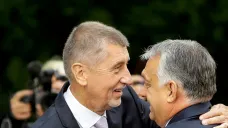 Andrej Babiš s Viktorem Orbánem v Praze (září 2021)