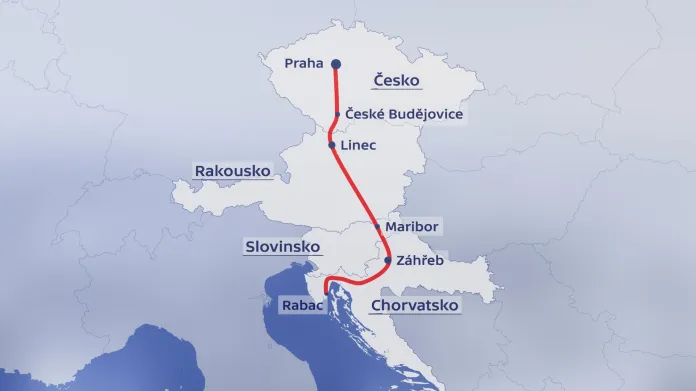 Trasa přes Rakousko a Slovinsko