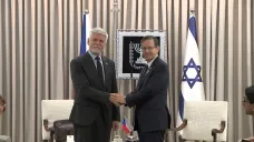 Prezident Pavel s izraelským protějškem Herzogem