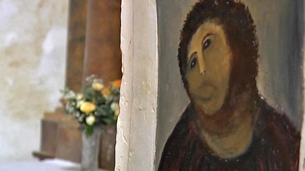 Obraz Ecce Homo po neumělém zásahu