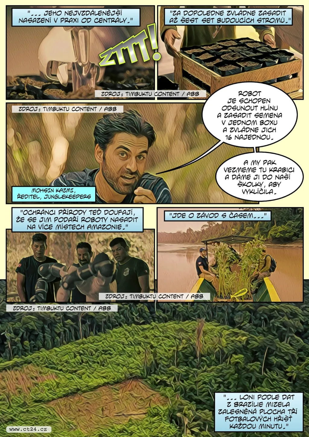 Solární robot pomáhá v boji proti odlesňování Amazonie