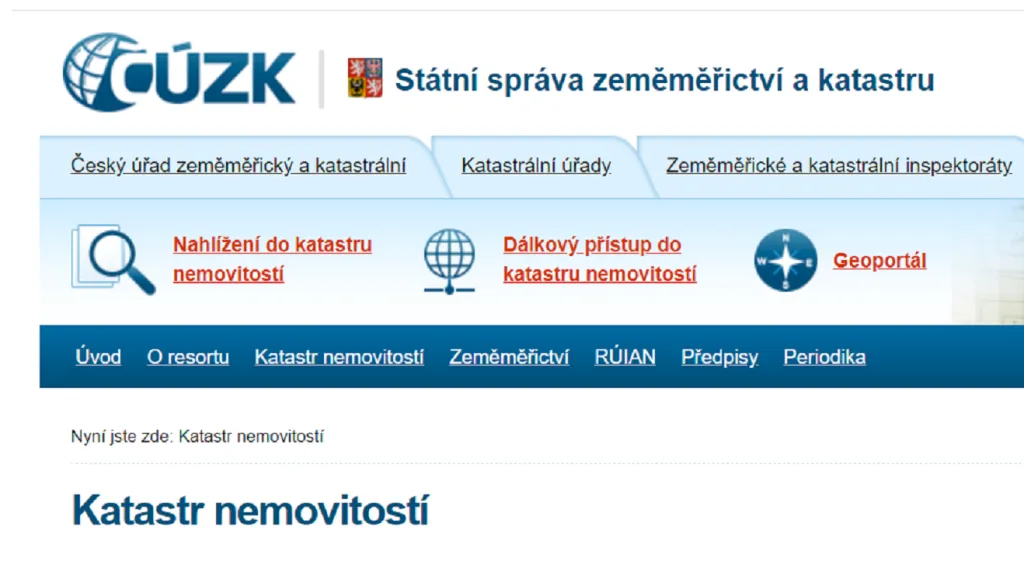 Internetový katastr nemovitostí