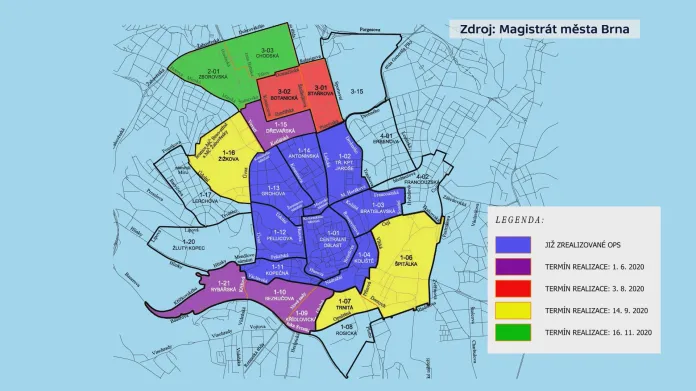 Rozšiřování rezidentního parkování v Brně v roce 2020