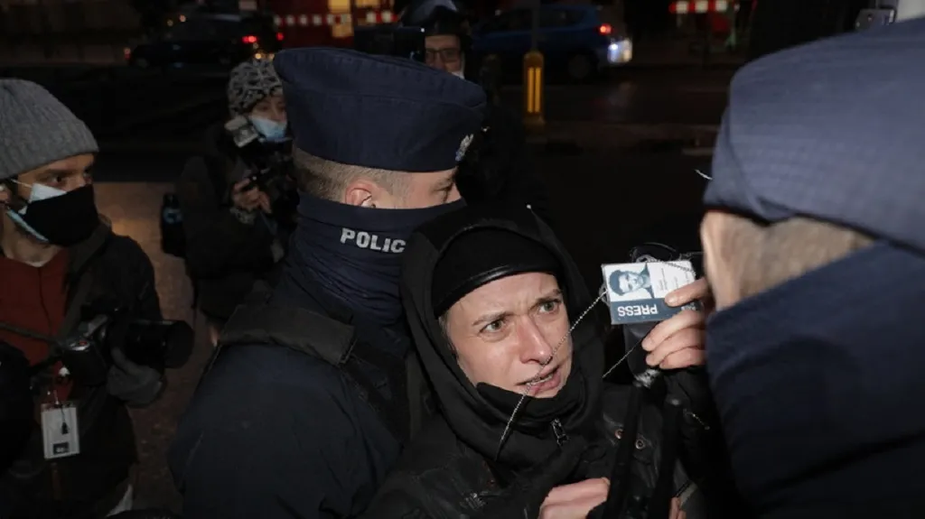 Zadržení novinářky Agaty Grzybowské