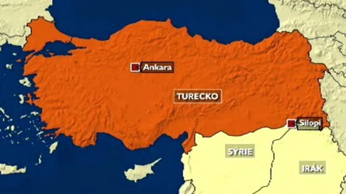 Mapa Turecka