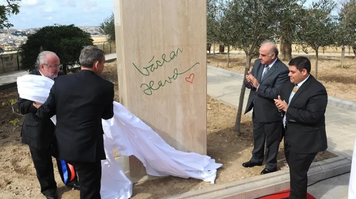Odhalení pomníku V. Havla na Maltě