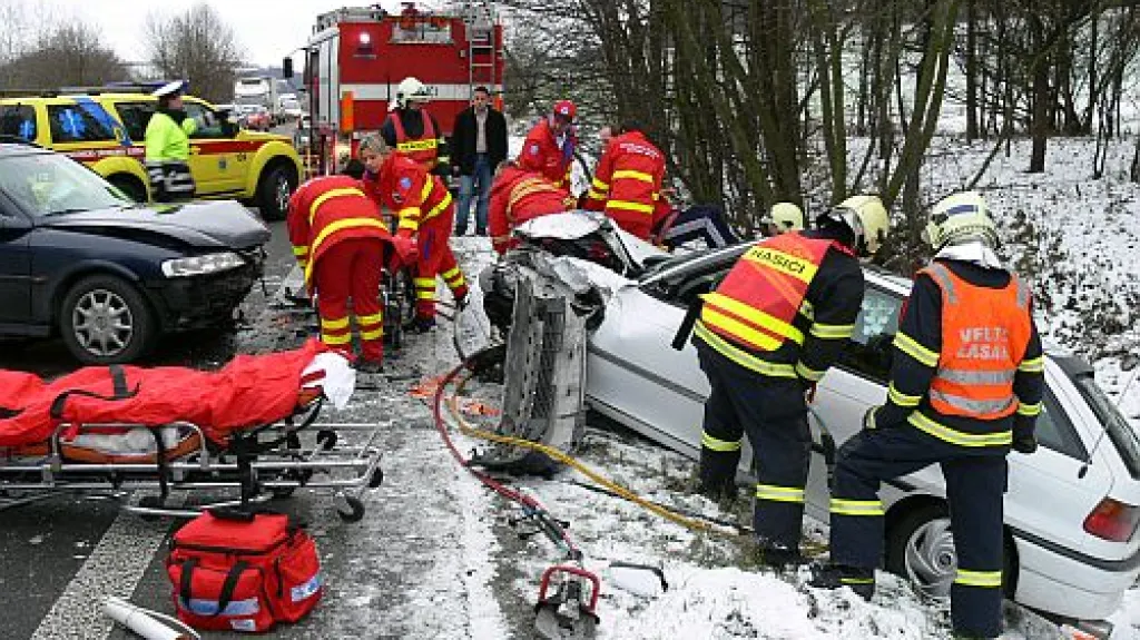 Záchranáři u nehody