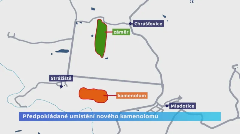 Předpoklad umístění nového kamenolomu
