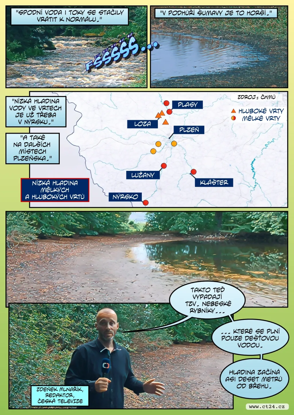 Hladina spodní vody se na Šumavě dostává do normálu, ale nestačí to