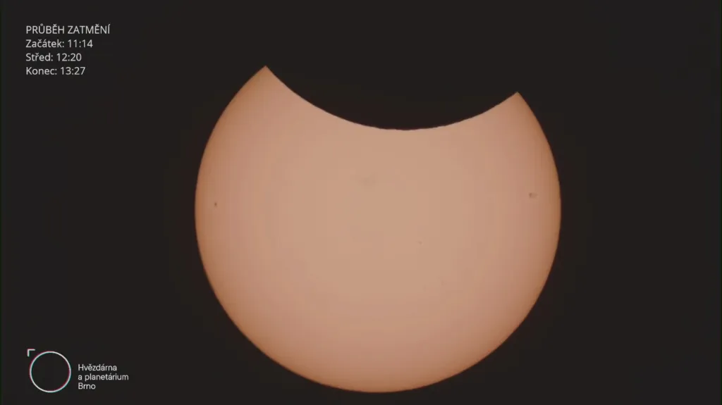 Částečné zatmění Slunce 25. 10. 2022