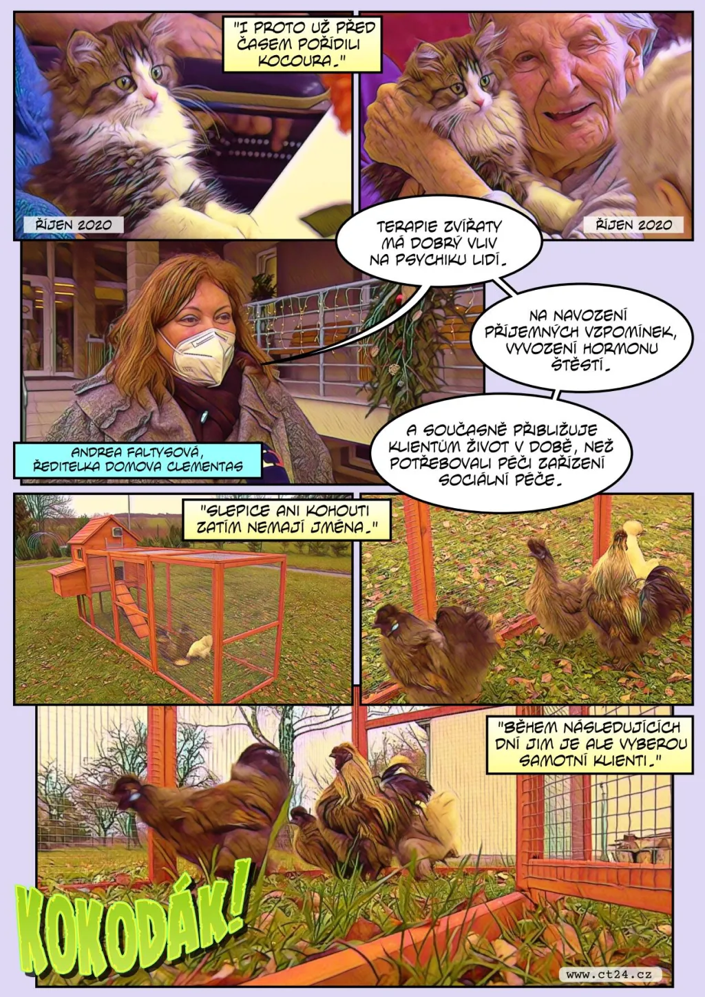 Terapeutické slepice pro seniory