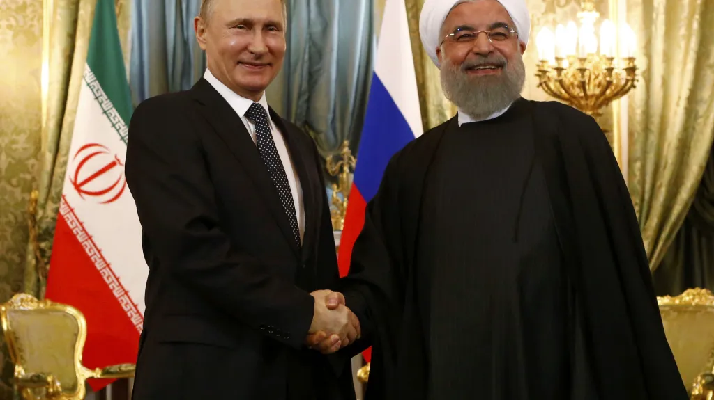 Vladimir Putin a Hasan Rouhání
