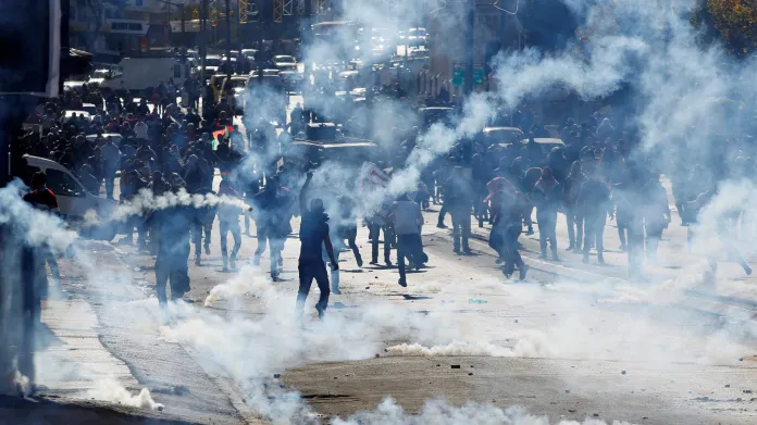 Protesty Palestinců v Betlémě