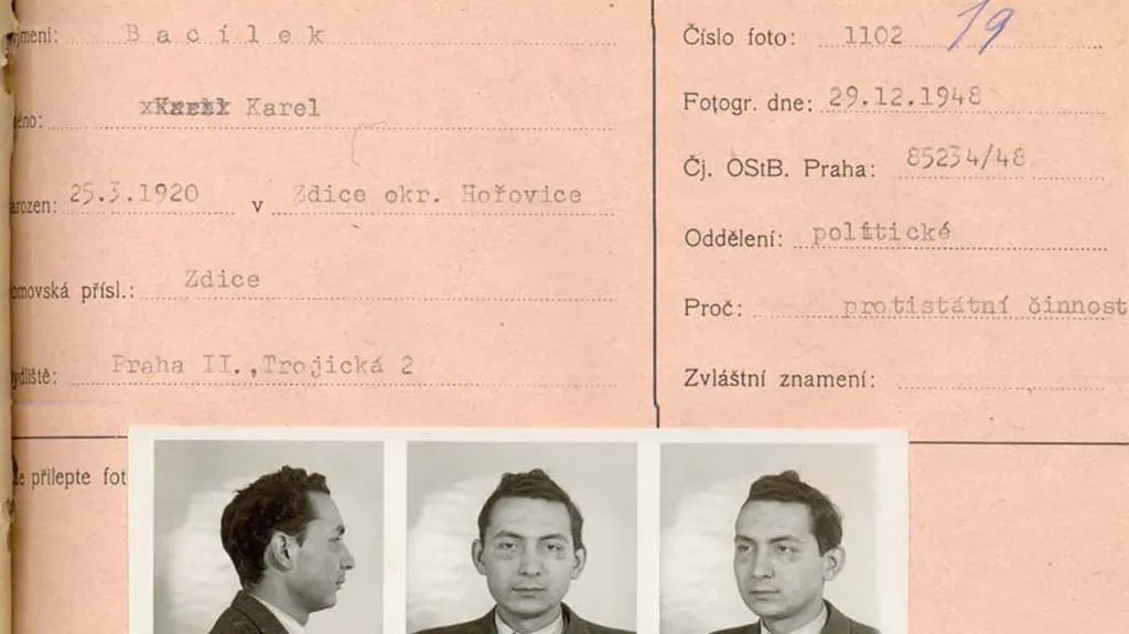 Karel Bacílek - vazební fotografie