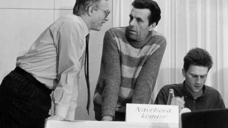 Jan Sokol a Václav Klaus v roce 1991